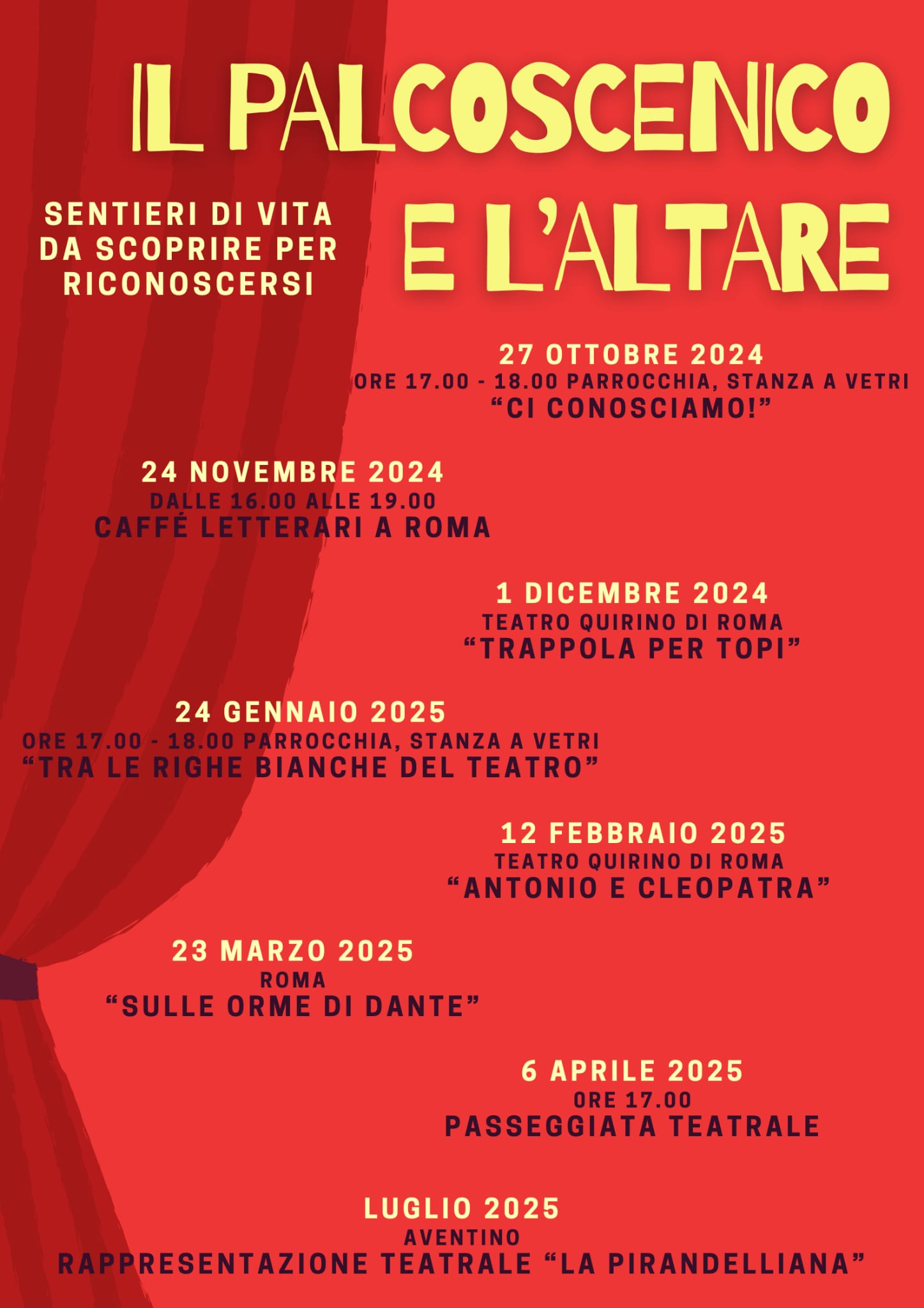 Il palcoscenico e l’Altare AGGIORNAMENTO