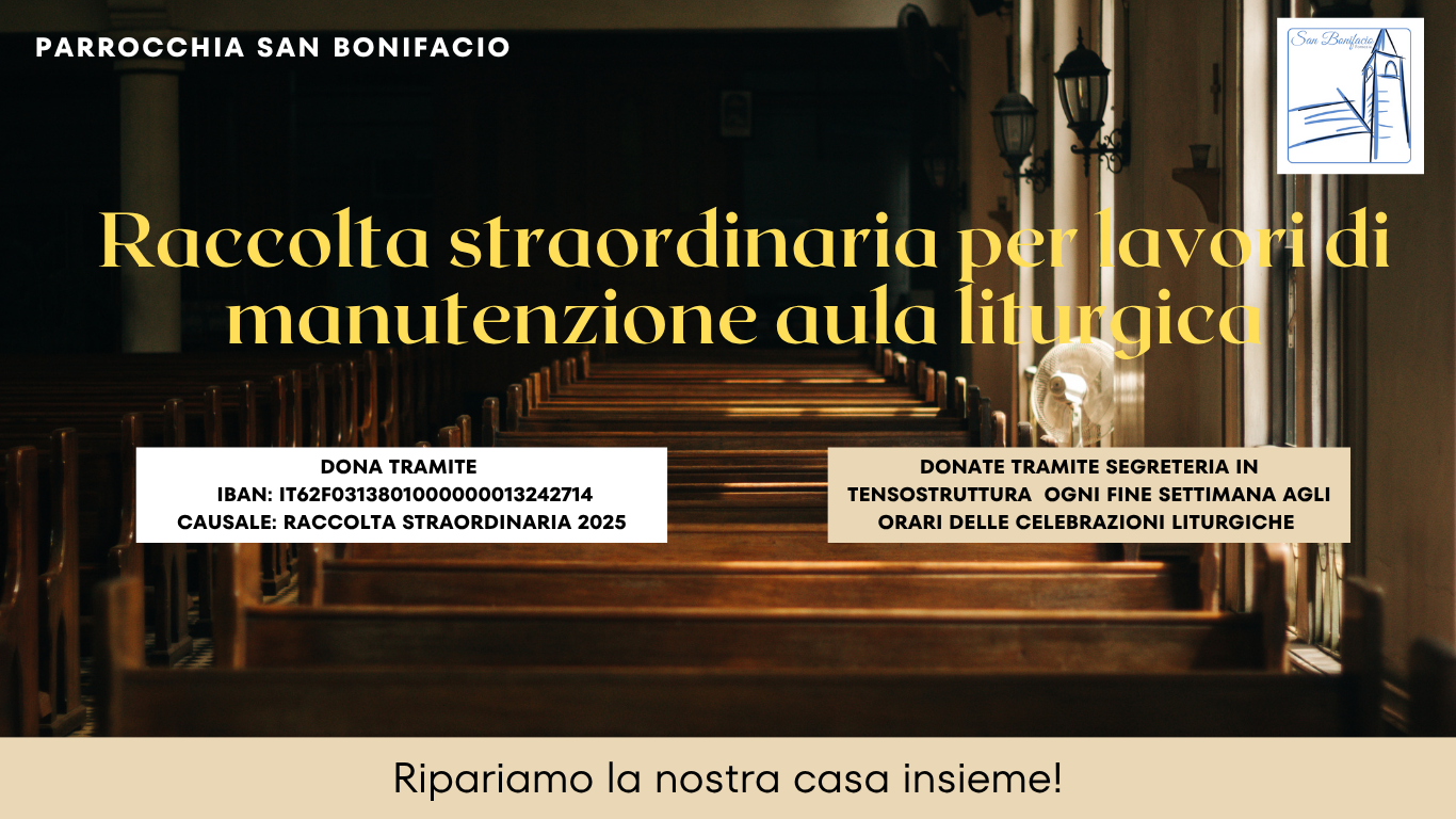 Raccolta straordinaria per lavori di manutenzione aula liturgica